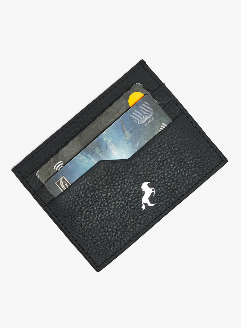 روبرت وود حافظة بطاقات بشعار حصان من الجلد الأصلي